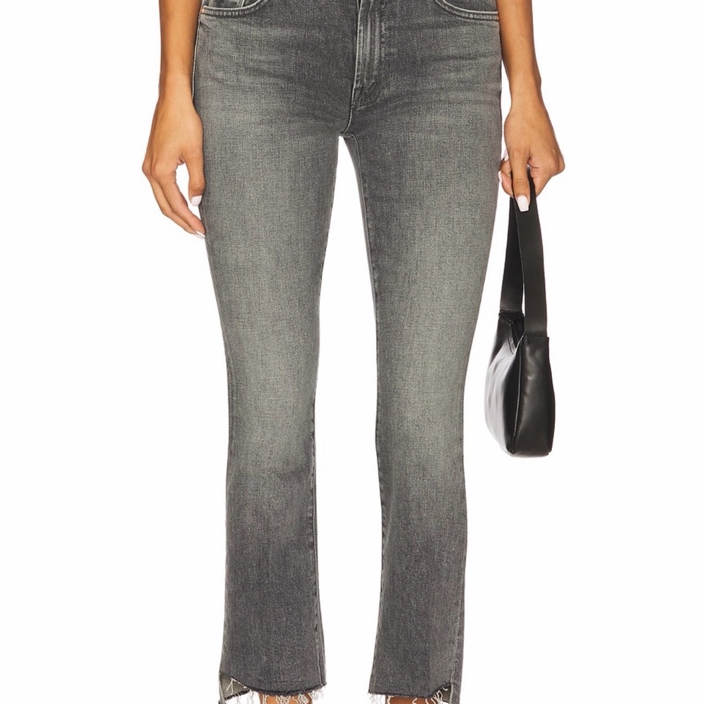MOTHER Black Straight Leg Jeans